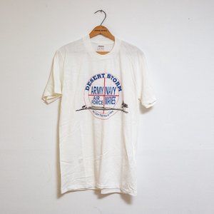 Vintage 1991 Desert Storm 90's Gulf War Military T-shirt Size M